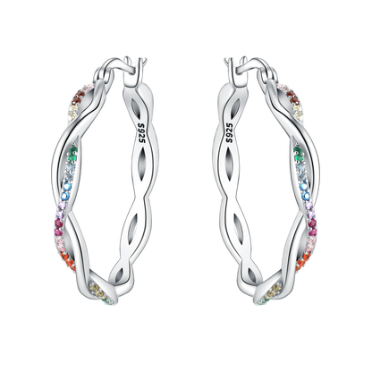 CYMYSS 2025 New 925 Sterling Silver Classic Hollow-out Versatile Hoop Earrings for Women Fine Jewelry Ideal Birthday Party Gifts