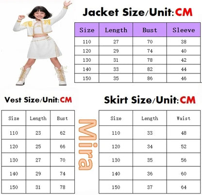 Kids K-Pop Demon Hunters Zoey Rumi Mira Costume Cosplay