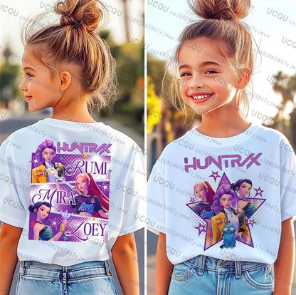 Kpop Demon Hunters Parent Child Short Sleeve Cute Kpop Demon Hunters Tee