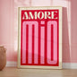Maximalist Eclectic Posters and Prints Pink French Quotes Bisou Bisou Bonjour Bonne Nuit Wall Art Living Room Home Decor