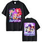 Movie KPop Demon Hunters Rumi Mira Zoey Saja Boys Derpy Tiger Double Sided Print T-shirt