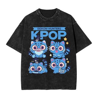 Saja Boys Kpop Demon Hunters Vintage Style T-Shirts