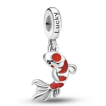925 Sterling Silver Panda  Butterfly Kapibala Octopus Charms Beads Fit Original Pan Bracelet Bangle High Quality DIY Jewelry