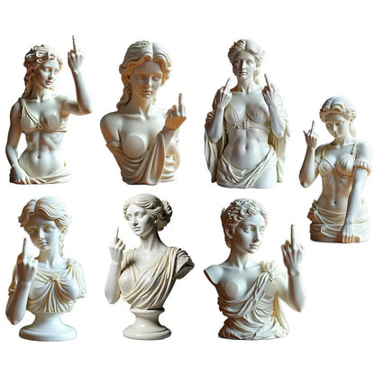 Funny Middle Finger Venus Statue Funny Goddess Statue 3d Resin Office Home Cultural Decoration Design Unique Ornaments Craft