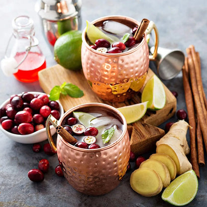 Moscow Mule Copper Mugs Metal Beer Cup Stainless Steel Copper Goblet Cocktai Wine Coffee Cup Champagne Party Bar Drinkware Tools