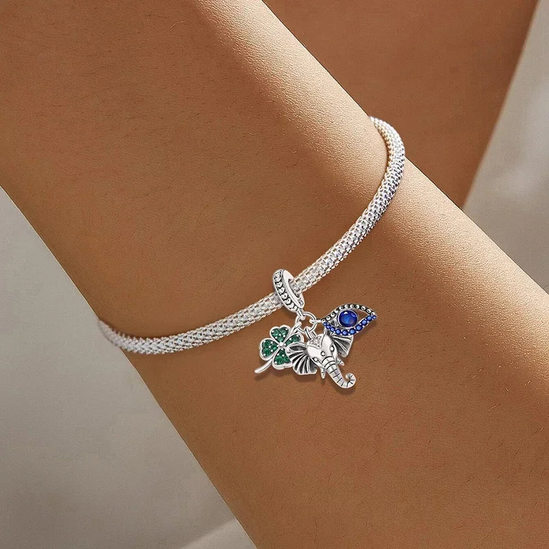 925 Sterling Silver Panda  Butterfly Kapibala Octopus Charms Beads Fit Original Pan Bracelet Bangle High Quality DIY Jewelry
