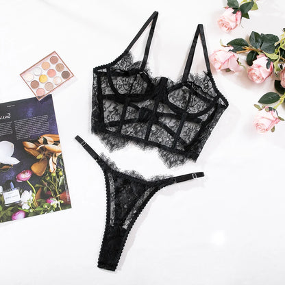 Floral Lace Sexy Lingerie Set
