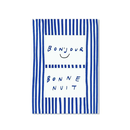 Maximalist Eclectic Posters and Prints Pink French Quotes Bisou Bisou Bonjour Bonne Nuit Wall Art Living Room Home Decor