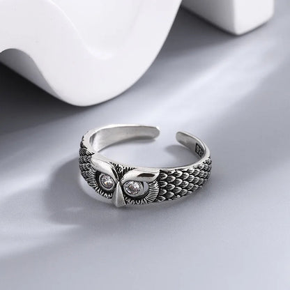 925 Sterling Silver Owl Zircon Woman Rings Wedding Fine Jewelry Best Sellers 2022 Products  GaaBou Jewellery