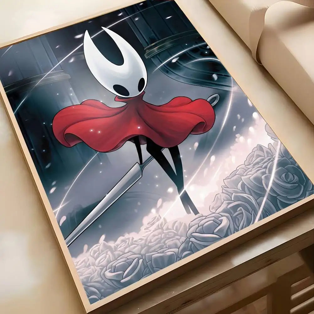 Cute Characte Game Hollow Knight Silksong-Cool Poster Canvas painting with prints Home bedroom living room decoration gift