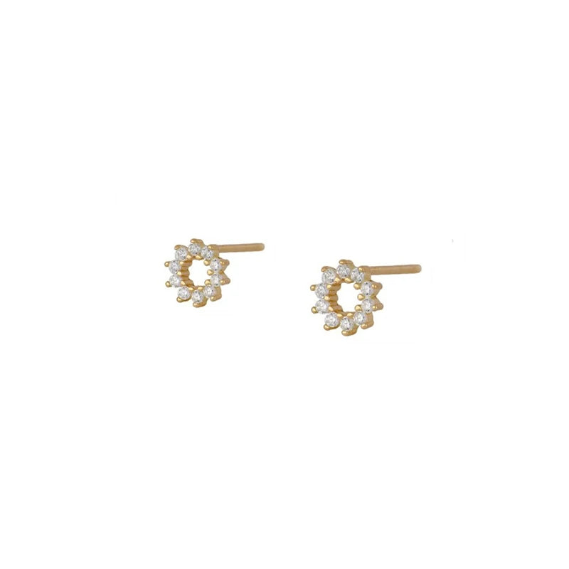 JINFU Gold Plated Earrings Set For Women Boho Style CZ Zircon Women's Clip Stud Dangle Hoop Earrings 2022 Jewelry Wholesale