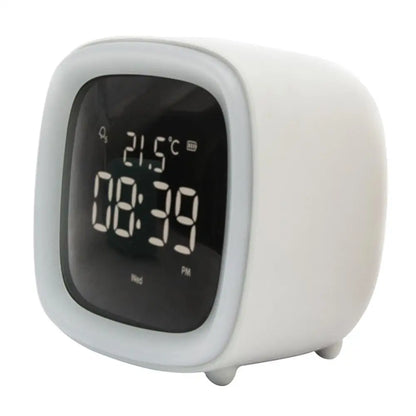 Cartoon Rabbit Deer Ear Alarm Clock Rechargeable Digital Display LED Nigh Light Table Clock Wall Clock Living Room LED Clock