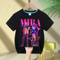 KPop Demon Hunters Rumi Zoey Mira Neck Cartoon Kids T-shirt