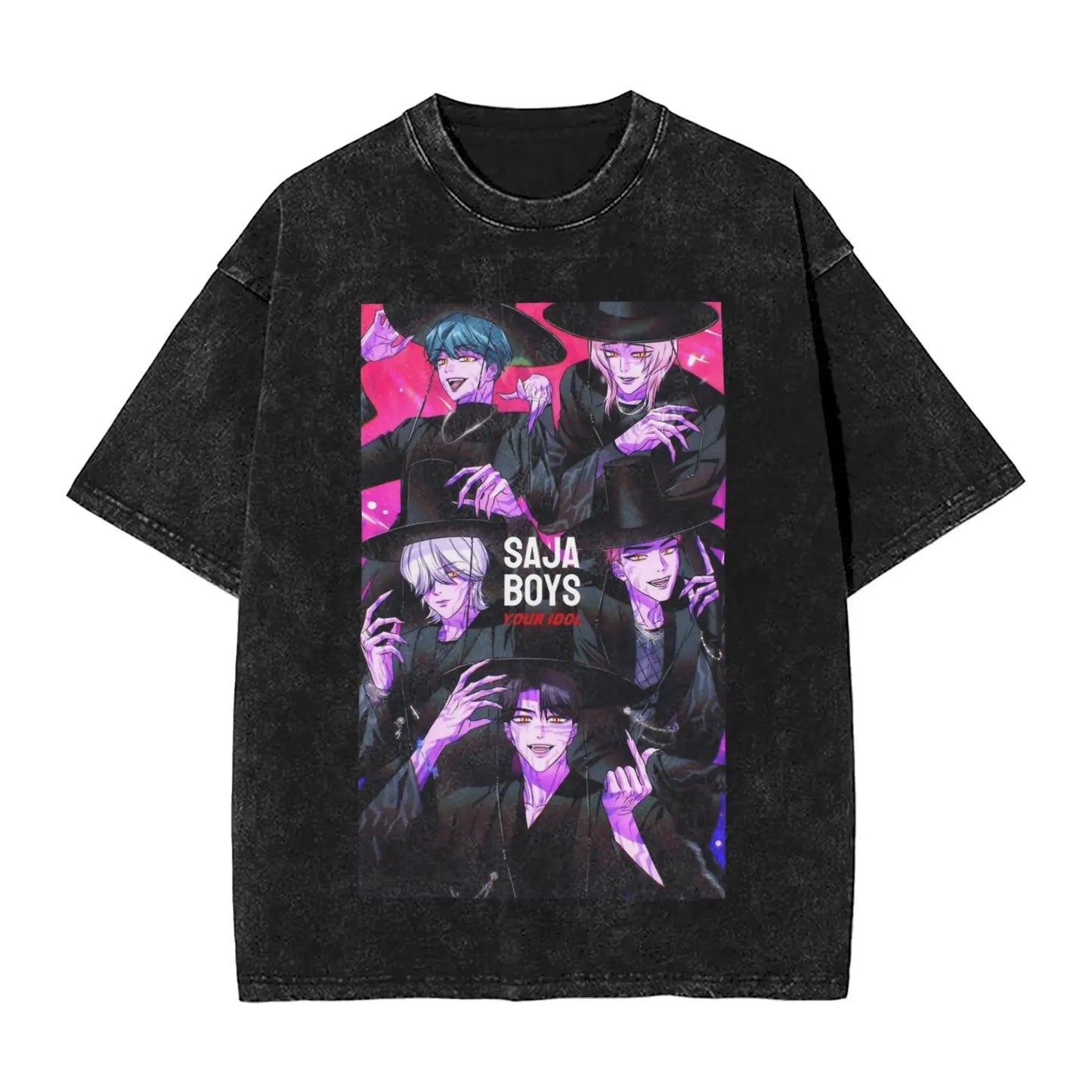 Saja Boys Kpop Demon Hunters Vintage Style T-Shirts