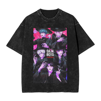 Saja Boys Kpop Demon Hunters Vintage Style T-Shirts