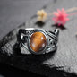 Natural 8x10MM Rose Quartz  Rings Vintage S925 Silver Finger Ring for Women Gift Luxury Rhodochrosite Stone Jewelry