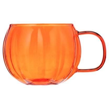 Pumpkin Shape Borosilicate Glass Mug Set 4 Pack