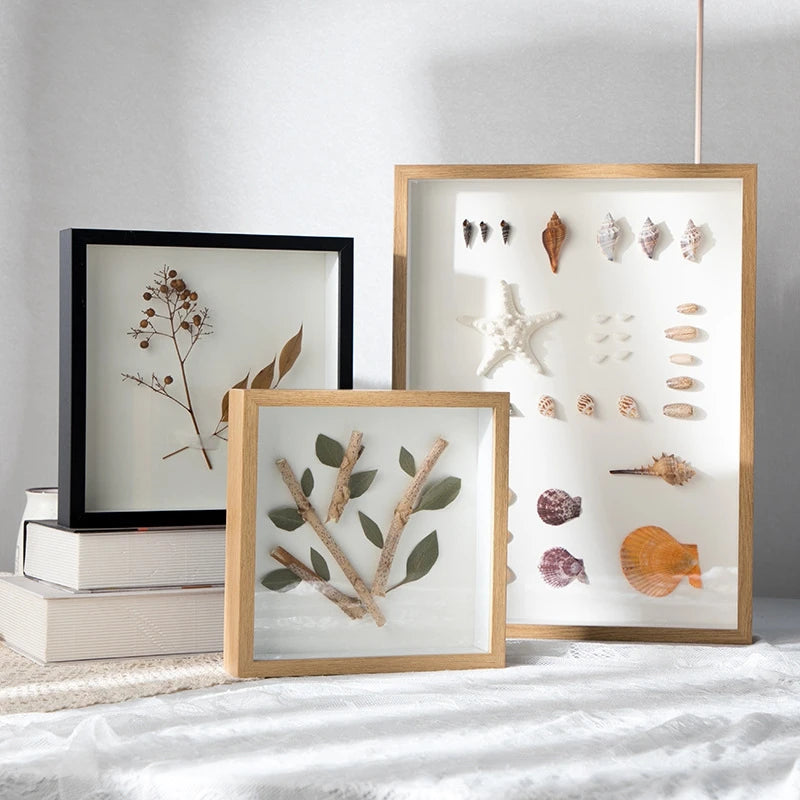 DIY 3D Dried Flower Photo Frames Specimen Stand for Home Decor Desktop Ornment Decoração Para Sala Clear Photo Frame Mini Frame