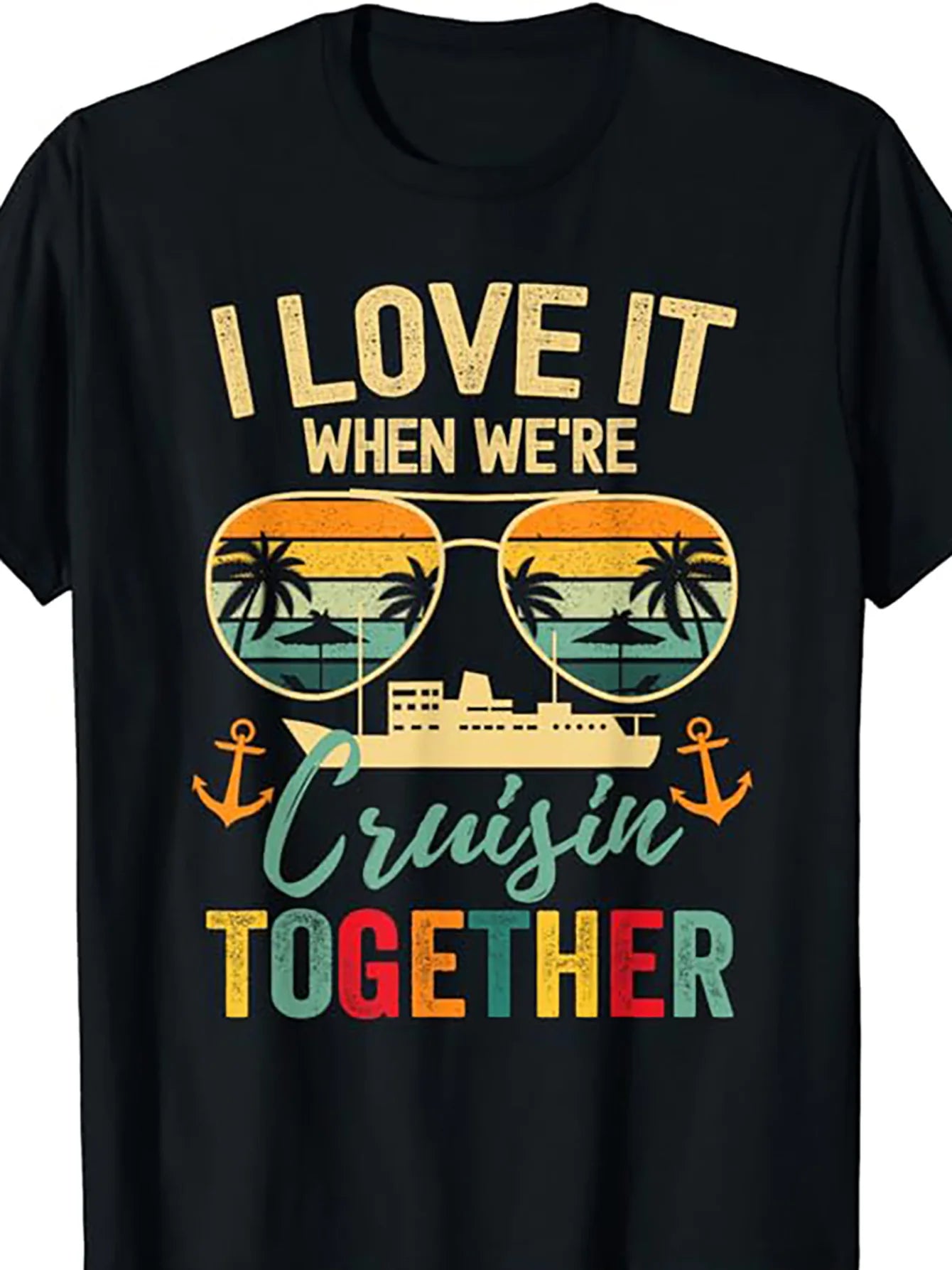 1pc Men'S Cruise Squad 2025 Printed T-Shirt