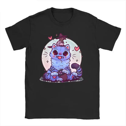 Men's T-shirt New American Harajuku Style K-pop Demon Hunter Tiger and Bird Demon Hunter Tiger Print T-shirt streetwear Unisex
