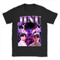 Men's T-shirt New American Harajuku Style K-pop Demon Hunter Tiger and Bird Demon Hunter Tiger Print T-shirt streetwear Unisex