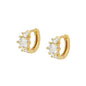 JINFU Gold Plated Earrings Set For Women Boho Style CZ Zircon Women's Clip Stud Dangle Hoop Earrings 2022 Jewelry Wholesale