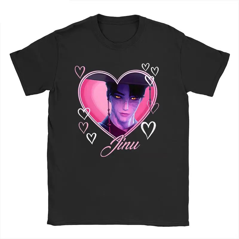 Men's T-shirt New American Harajuku Style K-pop Demon Hunter Tiger and Bird Demon Hunter Tiger Print T-shirt streetwear Unisex