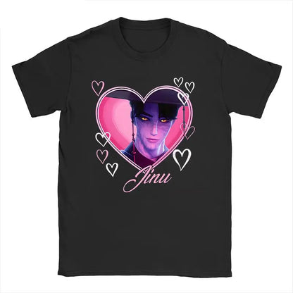 Men's T-shirt New American Harajuku Style K-pop Demon Hunter Tiger and Bird Demon Hunter Tiger Print T-shirt streetwear Unisex