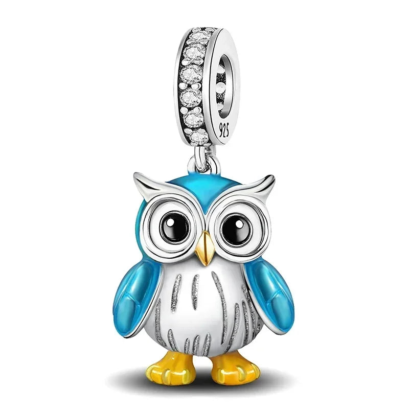 925 Sterling Silver Panda  Butterfly Kapibala Octopus Charms Beads Fit Original Pan Bracelet Bangle High Quality DIY Jewelry