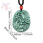 Light Green Natural Jade Flower Heart Pendant Necklace Real Jewellery Carved Gemstone Fashion Charm Amulet Gifts for Women Men