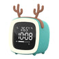 Cartoon Rabbit Deer Ear Alarm Clock Rechargeable Digital Display LED Nigh Light Table Clock Wall Clock Living Room LED Clock