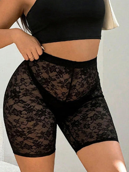 Women s Lace High Waist Sheer Mesh Panty Shorts Underwear