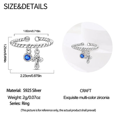 New 925 Sterling Silver Open Ring Hollow Rose Infinite Love Simple Ring Women Wedding Engagement Party Jewelry Gift