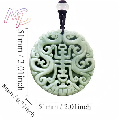 Light Green Natural Jade Flower Heart Pendant Necklace Real Jewellery Carved Gemstone Fashion Charm Amulet Gifts for Women Men