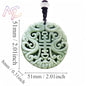 Light Green Natural Jade Flower Heart Pendant Necklace Real Jewellery Carved Gemstone Fashion Charm Amulet Gifts for Women Men