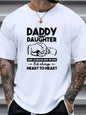 Plus-size Men'S "Dad and Daughter" Print T-shirt