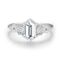 Trumium Genuine 925 Sterling Silver Hexagonal Zircon Luxury Rings For Women Flower Branch Vine Ring Wedding Fine Jewelry
