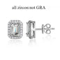 Smyoue Each 0.5CT 1CT 2CT Moissanite Stud Earrings for Women Emerald/radiant Cut Bridal Classic Jewelry 925 Pure Silver Earring
