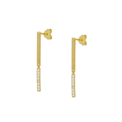 JINFU Gold Plated Earrings Set For Women Boho Style CZ Zircon Women's Clip Stud Dangle Hoop Earrings 2022 Jewelry Wholesale
