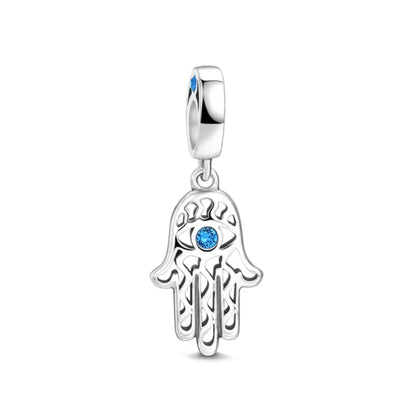 New 925 Silver Eye Palm Skull Wings Sun Pendants Charms Beads Fit Original Bracelet Accessories DIY Jewelry For Women