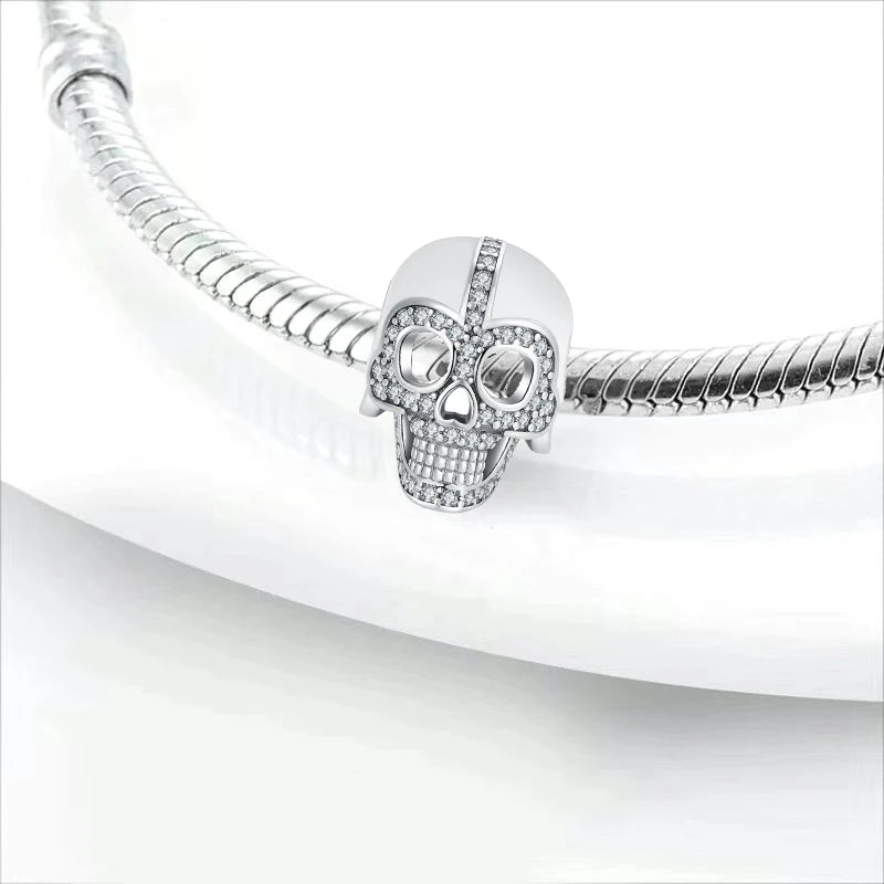New 925 Silver Eye Palm Skull Wings Sun Pendants Charms Beads Fit Original Bracelet Accessories DIY Jewelry For Women