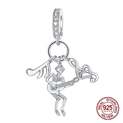 Fit 925 Original Bracelets Zircon Skeleton Angel Celtic Knot Trinity Knot 925 Silver Charms Beads DIY Birthday Jewelry Gift