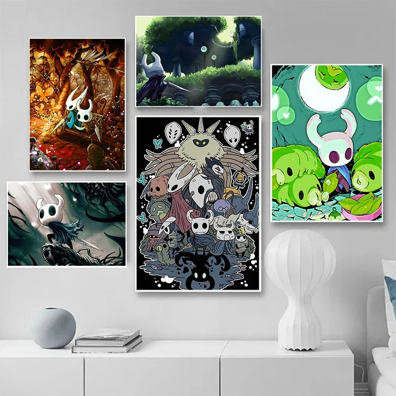 Hollow Knight Anime Videogame Aesthetic Canvas Painting Posters and Prints Wall Art Picture for Bedroom Home Decor