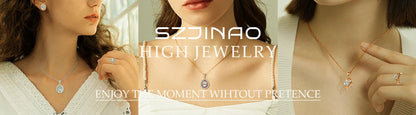 Oval Cut Moissanite Diamond Pendant 14K Gold for Women 2CT 3CT D VVS1 100% Au585 Necklaces for Anniversary Gifts Classic Jewelry