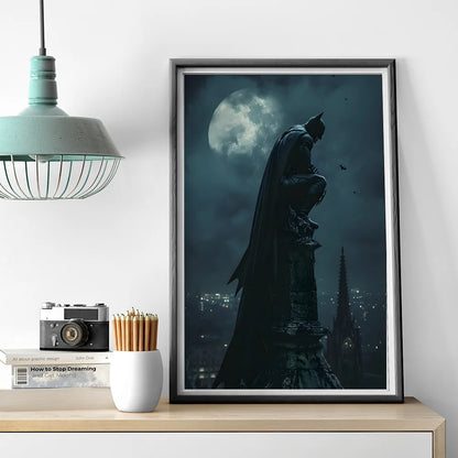 1PC B-Batman Poster Self-adhesive Art Waterproof Paper Sticker Coffee House Bar Room Wall Decor