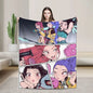 Huntrix kpop Demon Hunters Plush Blanket Girls Flannel Throw Blanket