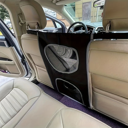 1pc Premium Pet Car Safety Net Barrier - Durable & Easy Install - Keeps Pets Secure in Backseat