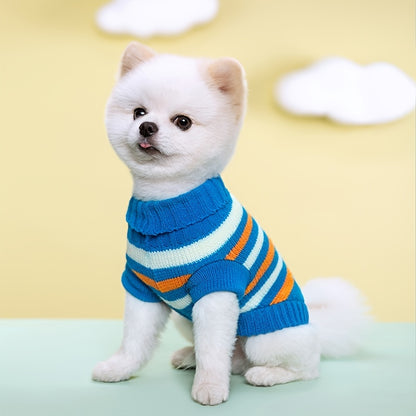 Adorable Striped Sweater for Toy and Small Dogs, Cats - Warm, Cozy, and Soft Autumn and Winter Apparel for Pets - Perfect for Outdoor Play and Indoor Relaxation