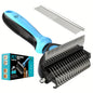 2 in 1 Professional Grooming Rake for Cats & Dogs-Dematting Comb for Easy Mats & Tangles Removing,Hair Removal Cleaner for Pets, Without Battery