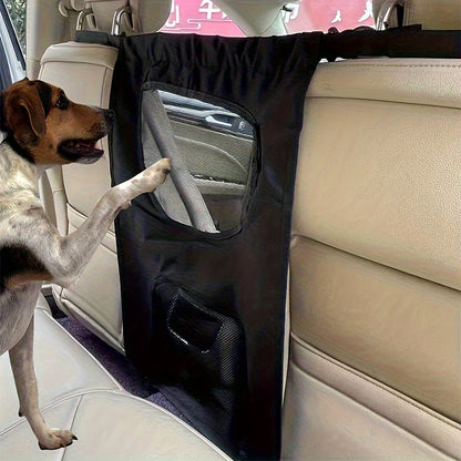 1pc Premium Pet Car Safety Net Barrier - Durable & Easy Install - Keeps Pets Secure in Backseat